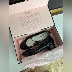 Repetto ballet Maryjane flats block heel black